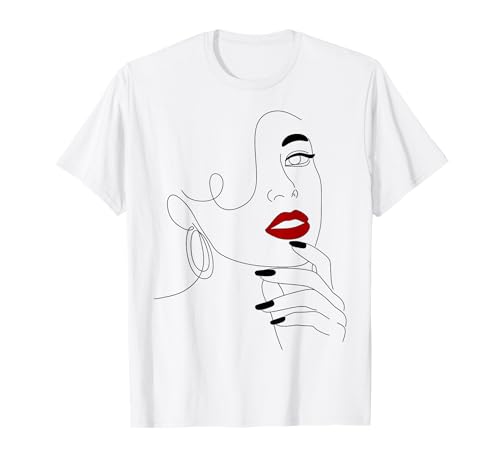 Abstrakt Minimalistische Ästhetische Linie Gesicht Künstler Frauen T-Shirt Abstrakt Minimalistische Ästhetische Linie Gesicht Künstler Frauen T-Shirt von Face Abstract Minimalistic Novelty Salon Lovers