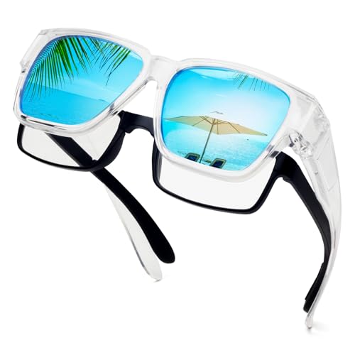 Face Shadow Polarisiert Überzieh Sonnenbrille über Normale Brille Herren UV400 Schutz, Überbrille für Brillenträger, Ultra Leicht Fahren Angeln Face Shadow Polarisiert Überzieh Sonnenbrille über Normale Brille Herren UV400 Schutz, Überbrille für Brillenträger, Ultra Leicht Fahren Angeln von Face Shadow