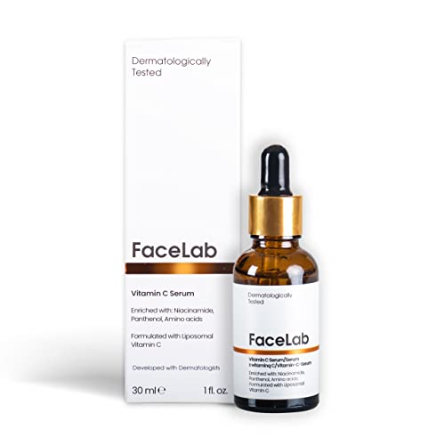FaceLab Aufheller Vitamin C Gesichtsserum - Niacinamide und Antioxidantien Gesichtspfelge für Männer und Frauen mit Panthenol, Feuchtigkeitsserum für Alle Hauttyypen | 30 Ml. FaceLab Aufheller Vitamin C Gesichtsserum - Niacinamide und Antioxidantien Gesichtspfelge für Männer und Frauen mit Panthenol, Feuchtigkeitsserum für Alle Hauttyypen | 30 Ml. von FaceLab