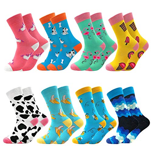 Facefuture Bunt Sock Damen Lustige Socken Mädchen Strümpfe Funny Socks 8 Paar(803) L-XL von Facefuture