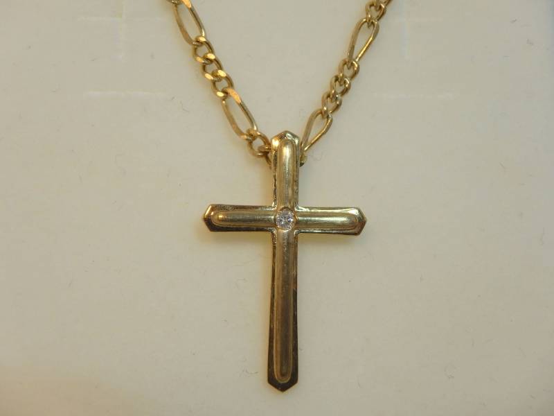 Goldene Kette Und Kreuz von FacetCutterDesigns