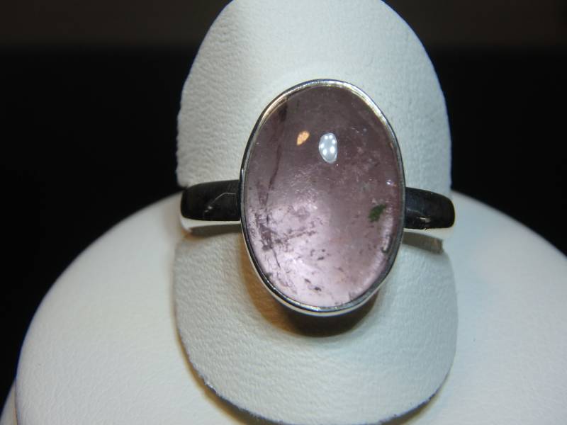 Ovale Turmalin Cabocbon Silber Ring von FacetCutterDesigns