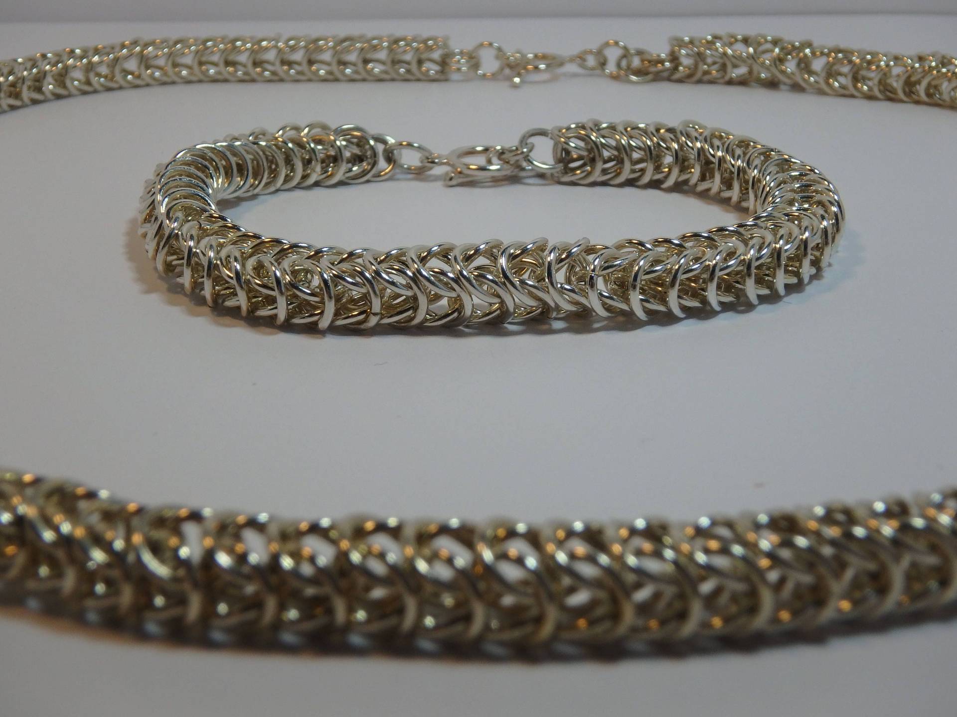 Silber Halskette Und Armband von FacetCutterDesigns