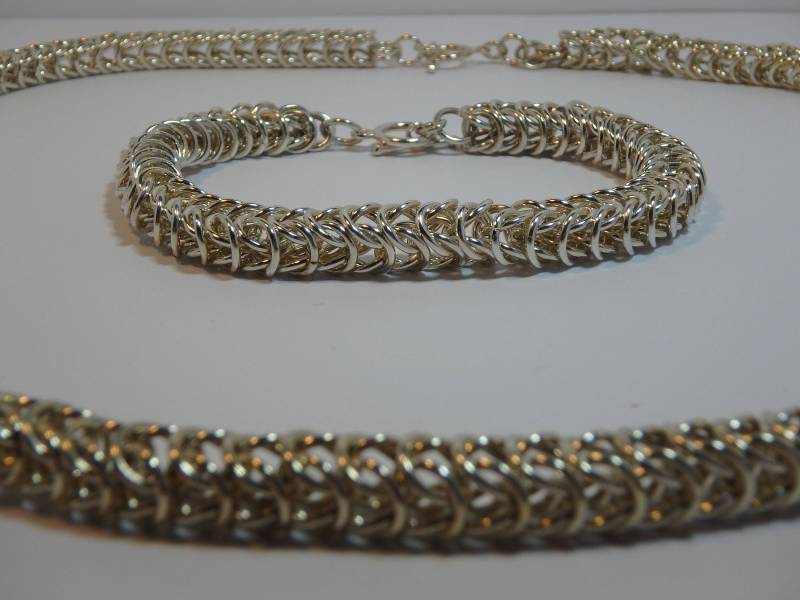Silber Halskette Und Armband von FacetCutterDesigns