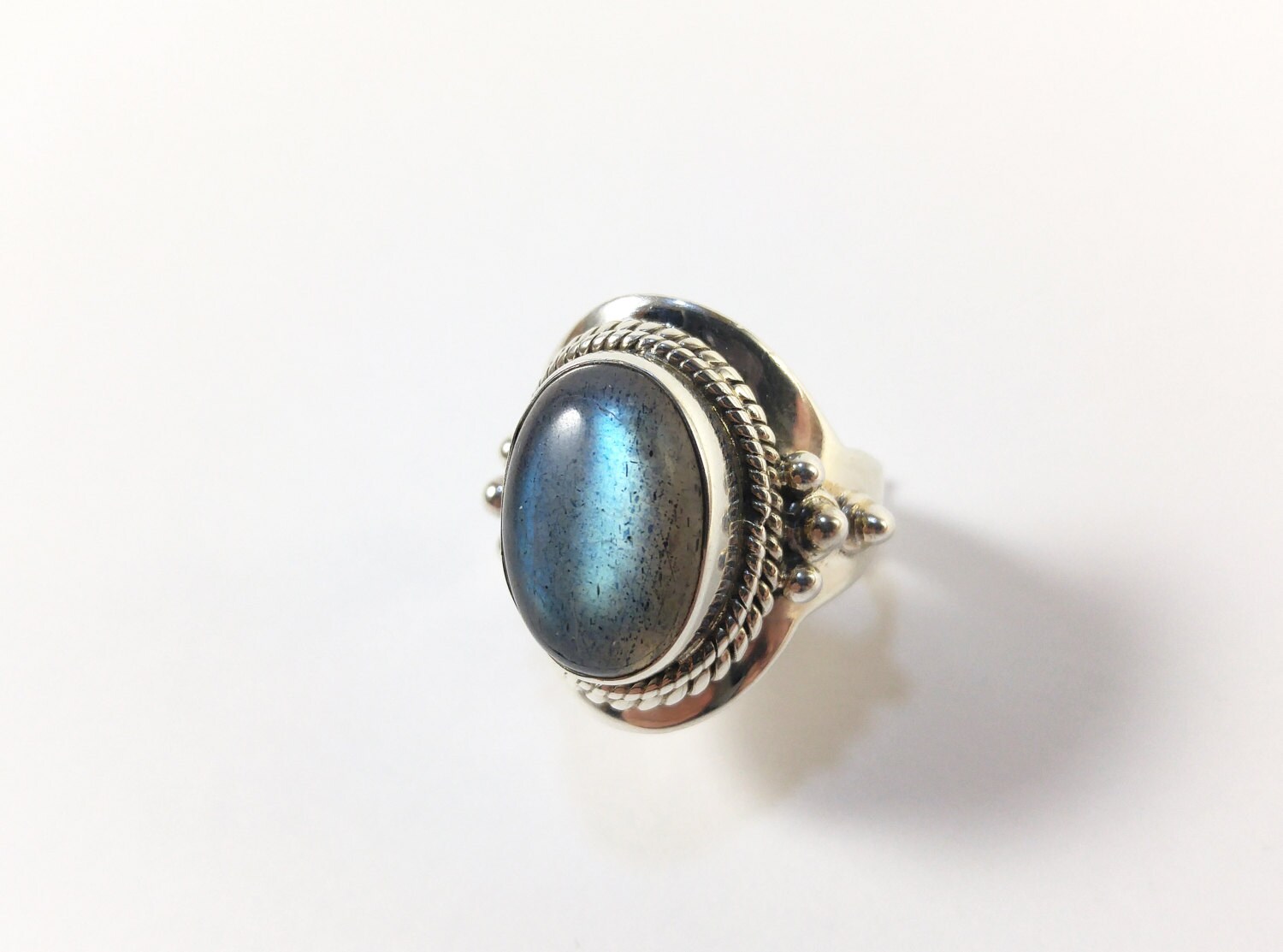 Spectrolite Labradorit Ring [Gr. 6 U.s.] Wunderschöne Teal Schimmern von FacetedFox