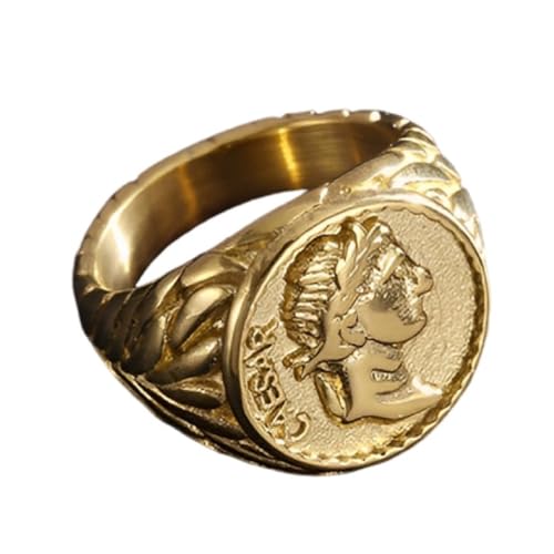 Römischer Kaiser Ring für Männer Goldener Römischer Kaiserring Mode Reichs Schmuck fur Herren (21.4) von Fachoice