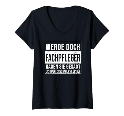 Damen Krankenpfleger Geburtstag lustiges Fachpfleger T-Shirt mit V-Ausschnitt Damen Krankenpfleger Geburtstag lustiges Fachpfleger T-Shirt mit V-Ausschnitt von Fachpfleger Zubehör Geschenke Geburtstag-Shirt