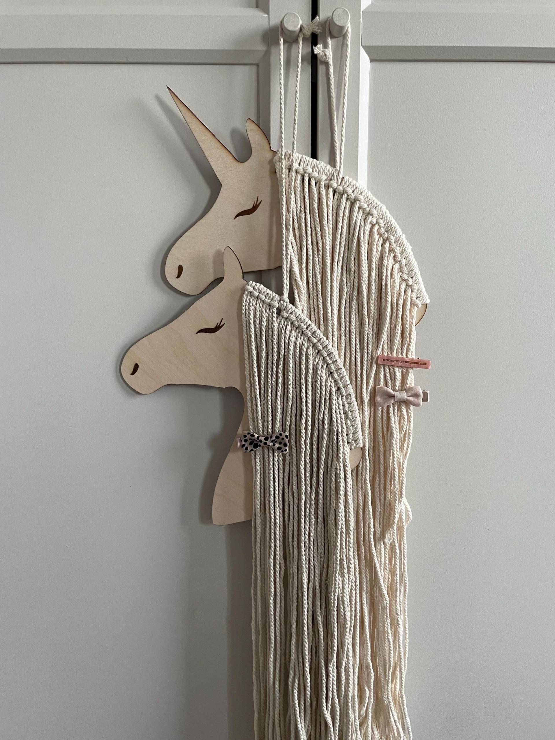 Haarspangenaufbewahrung Haarspangenhalter Personalisiert Haargummihalter Schleifenhalter Pferd Geschenk Für Mädchen Zum Geburtstag Aus Holz von FaciliteStudio