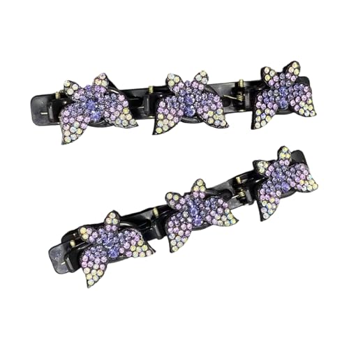 1 Paar doppelschichtige, rutschfeste Strass-Haarspange für Damen, Pony, Styling und Seitenteil, Haar-Accessoires, moderner Haargriff für Partys 1 Paar doppelschichtige, rutschfeste Strass-Haarspange für Damen, Pony, Styling und Seitenteil, Haar-Accessoires, moderner Haargriff für Partys von FackLOxc