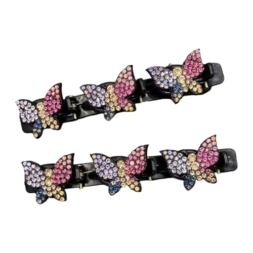 1 Paar doppelschichtige, rutschfeste Strass-Haarspange für Damen, Pony, Styling und Seitenteil, Haar-Accessoires, moderner Haargriff für Partys 1 Paar doppelschichtige, rutschfeste Strass-Haarspange für Damen, Pony, Styling und Seitenteil, Haar-Accessoires, moderner Haargriff für Partys von FackLOxc