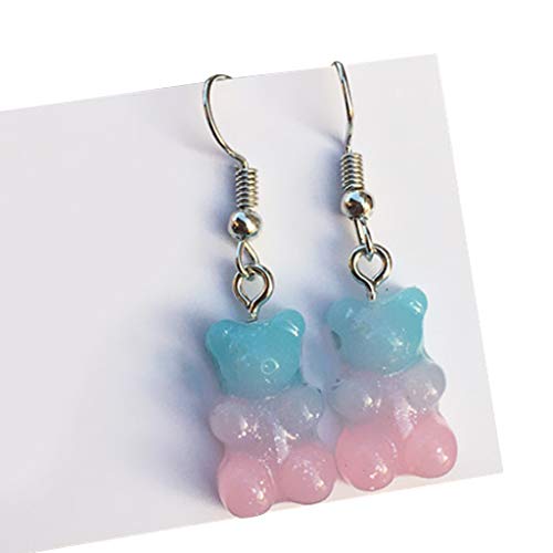 1 Paar modische süße Cartoon-Gummibärchen-Ohrringe aus Kunstharz, baumelnd, kleine Tierohr-Anhänger/Ohrhänger für Damen, Schmuck, Geschenke, Harz von FackLOxc