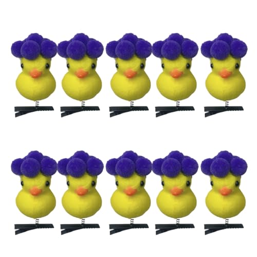 10 Stück modische kleine gelbe Enten-Haarnadeln, verziert mit Blumenornament, Haarschmuck für Kinder und Erwachsene 10 Stück modische kleine gelbe Enten-Haarnadeln, verziert mit Blumenornament, Haarschmuck für Kinder und Erwachsene von FackLOxc