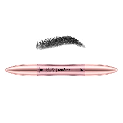 2 In 1 Augenbrauenstift & Eyeliners Bleistift Microblading Eyebrow Bleistift Mit Wasserdichten Dauerhaften Augen Make Up Stifte von FackLOxc