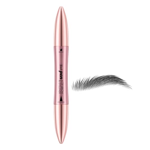 2 In 1 Augenbrauenstift & Eyeliners Bleistift Microblading Eyebrow Bleistift Mit Wasserdichten Dauerhaften Augen Make Up Stifte von FackLOxc