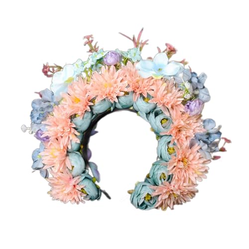 Brautgirlanden, Blumen, Hochzeit, Blume, Stirnband, Strandkranz, Haarband, Mädchen, Haar-Accessoire, Frauen, Kopfreifen, Requisiten, Geburtstags-Haarschmuck von FackLOxc