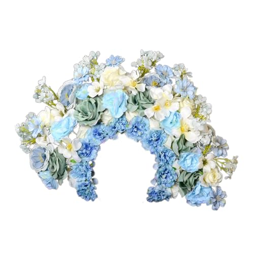 Brautgirlanden, Blumen, Hochzeit, Blume, Stirnband, Strandkranz, Haarband, Mädchen, Haar-Accessoire, Frauen, Kopfreifen, Requisiten, Geburtstags-Haarschmuck von FackLOxc