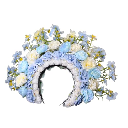 Brautgirlanden, Blumen, Hochzeit, Blume, Stirnband, Strandkranz, Haarband, Mädchen, Haar-Accessoire, Frauen, Kopfreifen, Requisiten, Geburtstags-Haarschmuck von FackLOxc