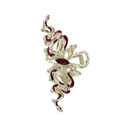 Buyao Haarklammer für Mädchen, elegante Schlangen-Schmetterlings-Haarspange, traditionelles Hanbiuk-Cosplay von FackLOxc