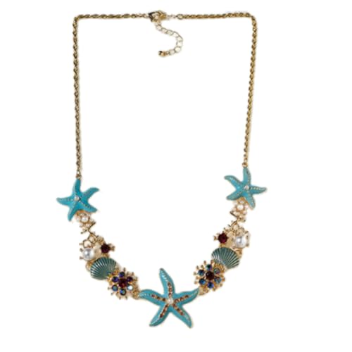 Damen Strand Styles Armband mit Seestern Muschel und Imitation Perlen Strass Tragbar für Urlaub Mode, Metall Damen Strand Styles Armband mit Seestern Muschel und Imitation Perlen Strass Tragbar für Urlaub Mode, Metall von FackLOxc