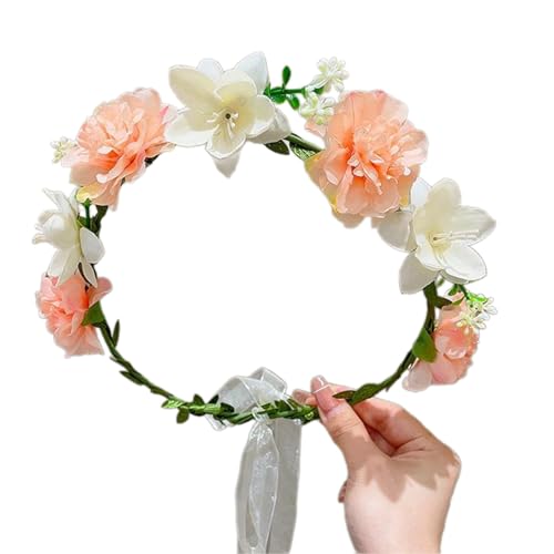 Elegantes Blumenkranz-Stirnband, anpassbares Blumen-Haarband, Haarschmuck, Girlanden, Stirnband für Braut, Strand, Hochzeit, Hochzeit, Zeremonie, Strand-Stirnband von FackLOxc