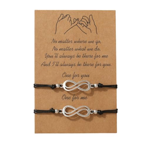 FackLOxc 1 Paar handgefertigte Freundschaftsarmbänder Seil Armbänder Set Verstellbare Baumwolle Fußkettchen Uni Armband für jeden Anlass, Legierung + geflochtenes Seil, Wie beschrieben von FackLOxc