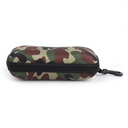 FackLOxc Brillenbox Sonnenbrille Für Fall Camouflage Lagerung Protector Reißverschluss Unisex Conta Brillen Fällen Für Frauen Designer, camouflage grün, One size von FackLOxc
