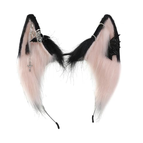FackLOxc Cartoon-Füchse Wolf Ohrform Haarreif mit Legierung Ohrring Dekor Haarhalter Cosplay Party Kopfbedeckung für Jugendliche Erwachsene von FackLOxc