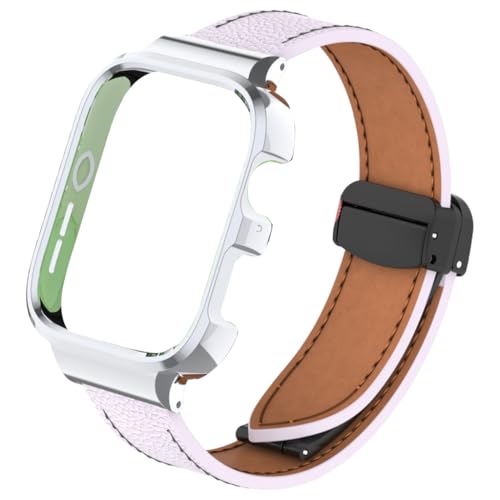 FackLOxc Ersatzband Lederband mit Metallrahmen Lychee Textur Armband für Fit 3 verstellbare Gürtelarmbänder, Leder FackLOxc Ersatzband Lederband mit Metallrahmen Lychee Textur Armband für Fit 3 verstellbare Gürtelarmbänder, Leder von FackLOxc
