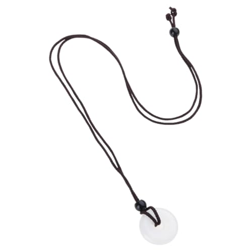 FackLOxc Fashion Trend Kristall Achat Anhänger Schlüsselbeinkette Temperament Einfache Kalt Verstellbare Schnalle Halskette, Kristall-Achat-Stein von FackLOxc