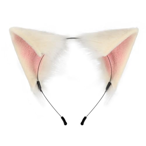 FackLOxc Füchse Ohrform Haarband Musik Festivals Anime Charakter Stirnband Erwachsene Plüsch Kopfbedeckung Cosplay Requisiten Unisex von FackLOxc