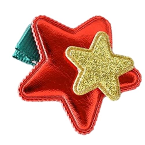 FackLOxc Haarspange Stern Silber Pony Clip Süße Mädchen Entenschnabel Clip Kopfschmuck Haarschmuck Metallic Haarnadel von FackLOxc