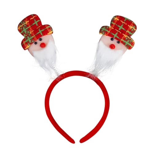 FackLOxc Haarspangen für Weihnachtsfeiern, kariert, Schleife, Schneemann, saisonales Stirnband, Familientreffen, Feiern, Verkleiden von FackLOxc