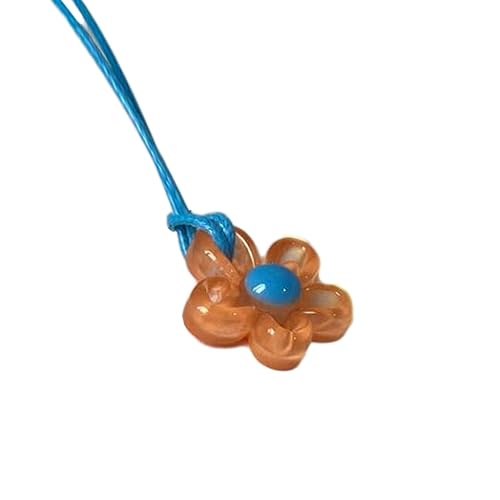 FackLOxc Halskette mit Blumen-Anhänger aus Kunstharz, mehrfarbig, für modische Frauen, Harz von FackLOxc