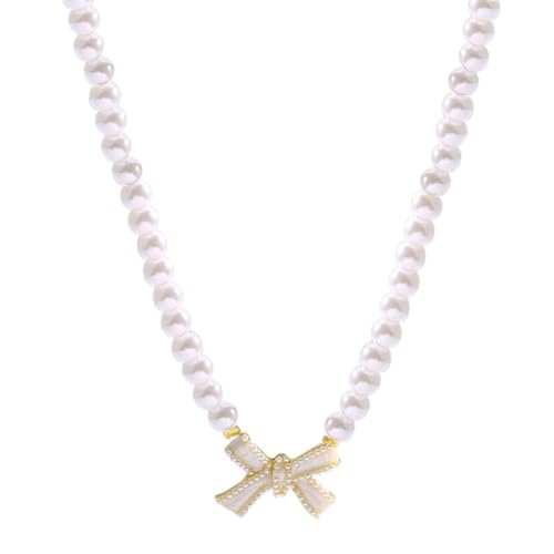 FackLOxc Halskette mit Kunstperlen-Anhänger für coole Mädchen und Frauen, Dekoration von Outfit, Schmuck, Perlen-Halskette von FackLOxc