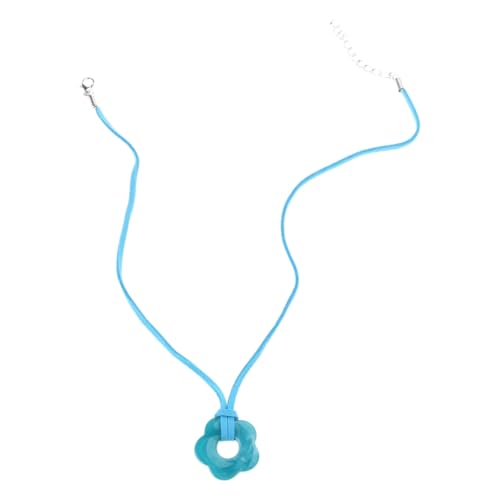 FackLOxc Halskette mit hohlem Blumenanhänger, süßes Seil, Modeschmuck, einfache Schlüsselbeinkette, Harz von FackLOxc