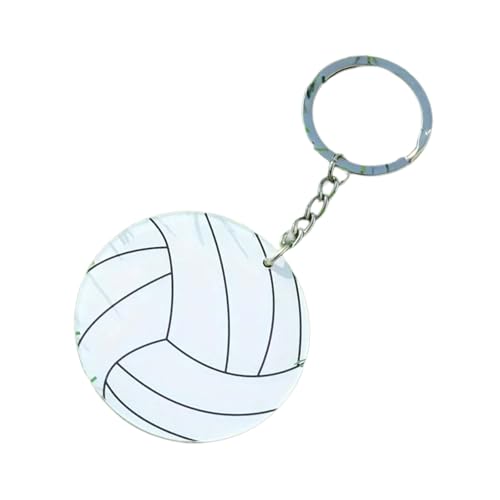 FackLOxc Kleine Volleyball Schlüsselanhänger Sportliche Dekorative Anhänger Key Ornament Acryl Textur Für Rucksäcke Fitnessbeutel Und Geldbörsen von FackLOxc