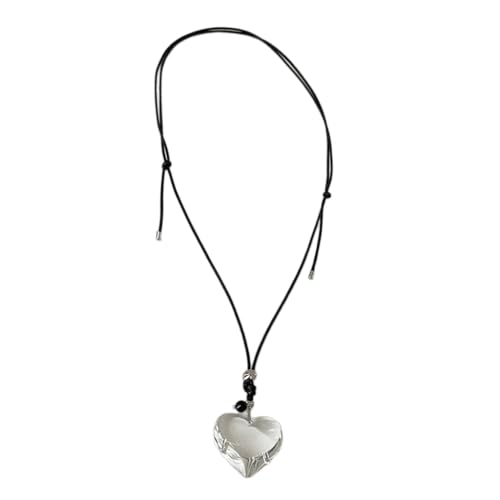 FackLOxc Mehrzweck-Halskette mit Herz-Anhänger in elegantem Design, modisches Statement-Schmuck-Accessoire, Freizeitkleidung von FackLOxc