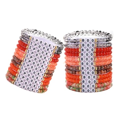 FackLOxc Personalisierbares stabiles Glas-Buchstaben-Armband-Set, vielseitig, Freizeitkleidung, Schmuck-Accessoire für Freizeit und Partys von FackLOxc