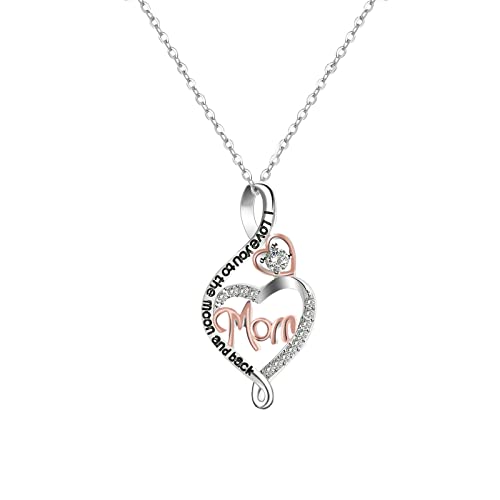 FackLOxc Personalisierte Mutter Herzherz Anhänger Halsketten Mutter Geschenke Von Dughter Sohn Liebe Herzkristallschmuck Präsentieren Geburtstagdekoration von FackLOxc