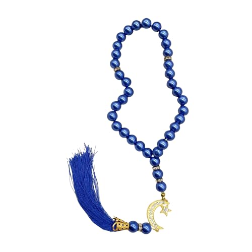 FackLOxc Stylish Glass Tasbih 33 Perlen Gebet Perlen Muslime Armband Mit Quasten Unisex Elegant Spiritual Accessoire von FackLOxc