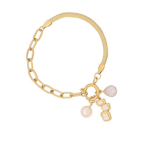 FackLOxc Stylish Herzgeformte Anhängerarmband Kettenarmband Blumenarmband Edelstahl Textur Für Party Alltag FackLOxc Stylish Herzgeformte Anhängerarmband Kettenarmband Blumenarmband Edelstahl Textur Für Party Alltag von FackLOxc