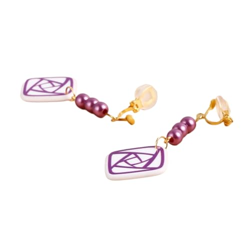 FackLOxc Trendiger Cosplay-Schmuck, Perlenanhänger, Armband/Halskette/Ohrringe, Prinzessinnen-Thema, Choker-Ornament für Frauen, Kunststoff/Harz von FackLOxc