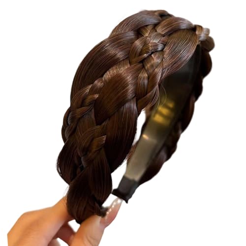 Faser-Haarband, 7 Stränge, Zopfverlängerung, natürliches Haarteil für Damen, Freizeit- und Partykleidung von FackLOxc