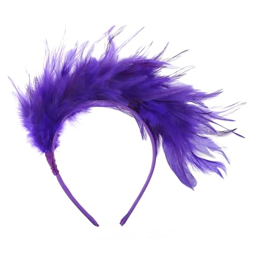 Flapper-Feder-Stirnband, Feder-Stirnband, Burlesque-Kopfbedeckung mit Federn, Flapper-Kopfschmuck, Mardi Gras, Burlesque-Kopfschmuck für Damen von FackLOxc