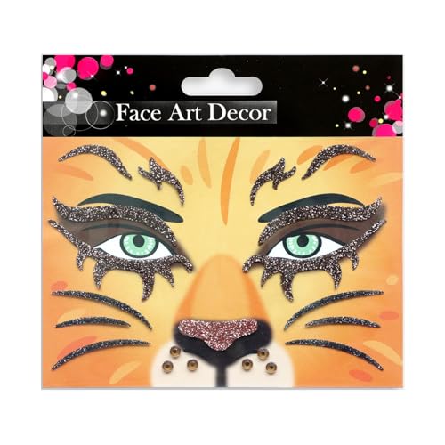 Gesicht Körper Temporärer Make Up Aufkleber Glitzerten Kristall Halloween Party Cosplay Animal Coaplsy Proms von FackLOxc