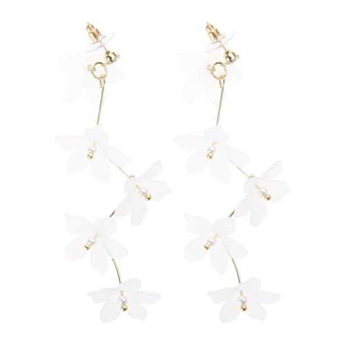 Große Blumenohrringe aus koreanischem Acryl, für Damen, süße Kristallblüten, Brincos, Hochzeit, Party, Schmuck, Mädchen, Legierung, Acryl von FackLOxc