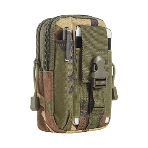 Gürteltasche für Handy mit Gürtelclip Kartenhalter Tasche für Männer Vintage Karten Werkzeuge Organizer Gürteltasche für Männer, Dschungel Camouflage Wi von FackLOxc