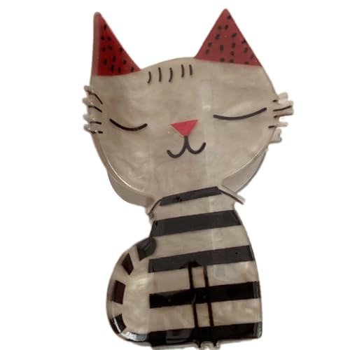 Haarspangen mit Cartoon-Kätzchen-Motiv, einzigartige Klemme, Haarspange, stilvolles Kätzchen-Haar-Accessoire für Damen und Mädchen von FackLOxc