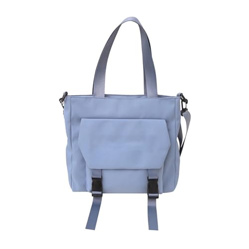 Harajuku einfarbiger Nylon-Rucksack für Studenten, vielseitig einsetzbar, für Schule und Reisen, Umhängetasche für Damen und Herren von FackLOxc
