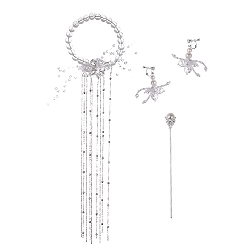 Koreanischer Stil Kristall Braut Hochzeitskleid Lange Haarschmuck Hochzeit Zeremonie Studio Make-up Haarschmuck von FackLOxc